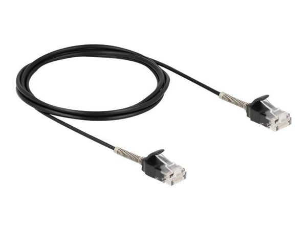 Delock - Nettverkskabel - RJ-45 (hann) til RJ-45 (hann) - 2 m - UTP - CAT 6a - svart