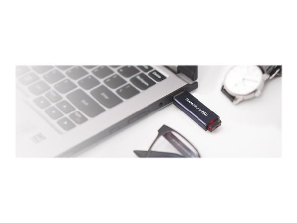 Team C211 - USB flash-enhet - 128 GB - USB 3.2 Gen 1 - blå, grå
