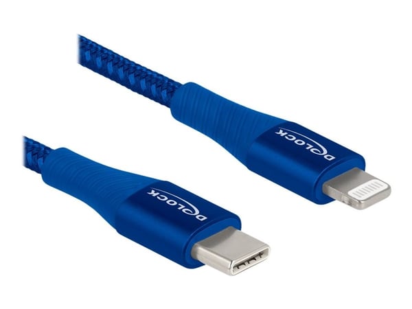 DeLOCK 85416, 1 m, Lightning, USB A, Uros, Uros, Sininen