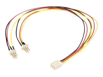 StarTech TX3 Fan Power Splitter Cable - Fan power splitter - 3 pin internal power (F) to 3 pin internal power (M) - 1 ft - TX3SPLIT12 - Viftestrøms...