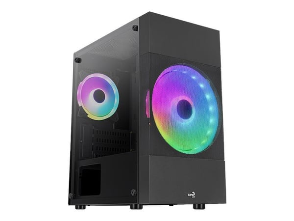 AeroCool Atomic Lite - MT - mikro-ATX - sivupaneeli ikkunalla (karkaistu lasi) - ei virtalähdettä (ATX) - musta - USB/ääni AeroCool Atomic Lite - MT - mikro-ATX - sivupaneeli ikkunalla (karkaistu lasi) - ei virtalähdettä (ATX) - musta - USB/ääni