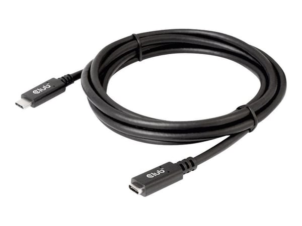 Club 3D CAC-1529 - USB-forlengelseskabel - 24 pin USB-C (hann) til 24 pin USB-C (hunn) - 20 V - 3 A - 2 m - toretnings, 4K 60Hz støtte