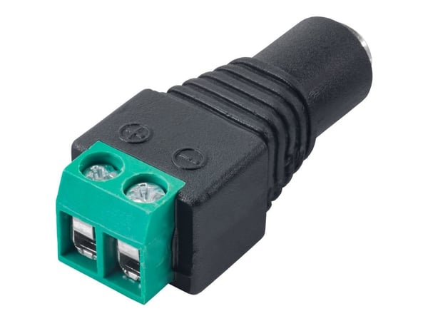 Akyga AK-SC-17 - Strömadapter - växelströmsuttag 2,1/5,5 mm (hona) till 2 st. stiftfästskruvar (hona)
