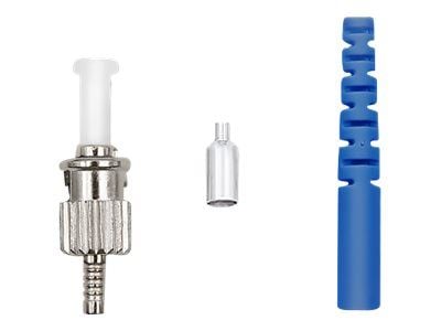 Qoltec - Nätverkskontakt - ST enkelläge - fiberoptisk - 2 mm (paket om 200)