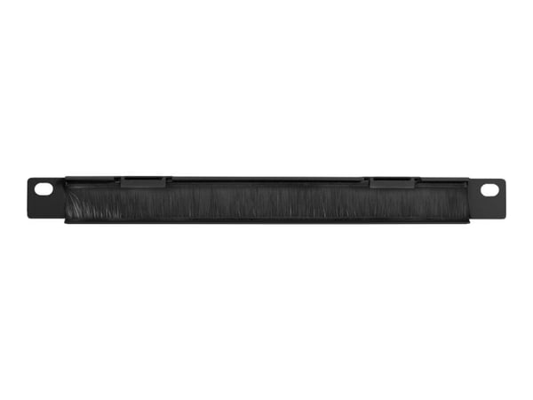 DIGITUS DN-10-ORG-1-2U-B - Kabelstyringspanel med børste - rackmonterbar - svart, RAL 9005 - 0.5U - 10"