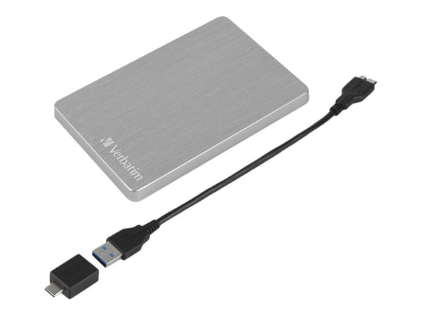 Verbatim Store 'n' Go ALU Slim - Harddisk - 2 TB - ekstern (bærbar) - USB 3.2 Gen 1 - sølv