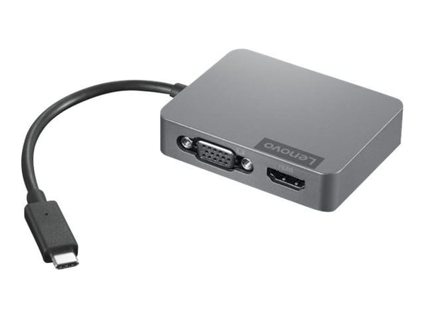 Lenovo Travel Hub Gen2 - Dockingstasjon - USB-C - VGA, HDMI - GigE - Sort