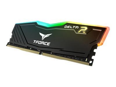 T-Force DELTA RGB - DDR4 - sats - 16 GB: 2 x 8 GB - DIMM 288-pin - 3600 MT/s / PC4-28800 - CL18 - 1.35 V - ej buffrad - icke ECC - svart