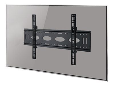 B-TECH BT8442 - Monteringssett (veggplate, 2 x grensesnittsarmer) - lav profil - for LCD-skjerm - svart - skjermstørrelse: inntil 80"