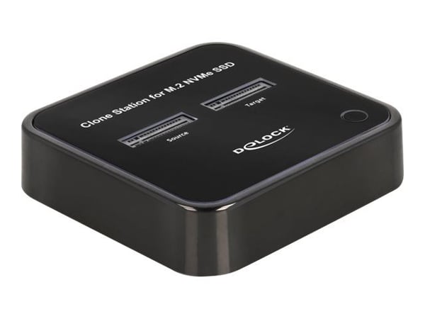 Delock - SSD-dockningsstation - fack: 2 - M.2 - M.2 NVMe Card - USB 3.2 (Gen 2) - svart