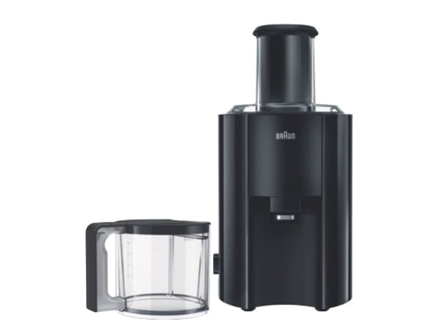 Braun J300, Juicesentrifuge, Sort, Trinn, 2 l, 7,5 cm, 1250 ml