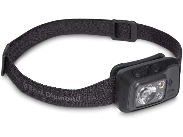 Black Diamond Spot 400-R, Hodebåndslommelykt, Grafitt, Knapper, 1 m, IP67, 400 lm