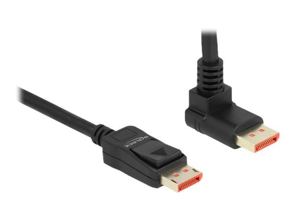 Delock - DisplayPort-kabel - DisplayPort (M) rett til DisplayPort (M) vinklet oppover - DisplayPort 1.4 - 5.0m - støtter 8K 60 Hz (7680 x 4320) - s...