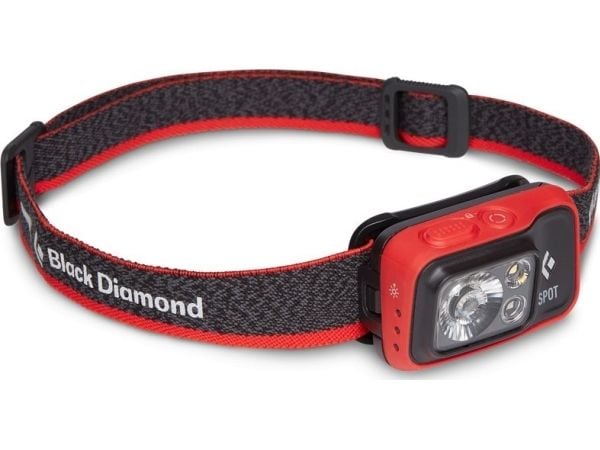 Black Diamond Spot 400, Hodebåndslommelykt, Svart, Rød, Knapper, 1,1 m, IPX8, LED