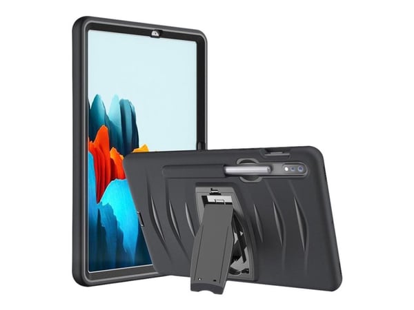 eSTUFF Wombat - Beskyttende kasse til nettbrett - sort - for Samsung Galaxy Tab S7