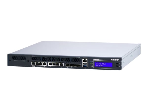 QNAP QuCPE-7012 - Virtualiseringsanordning - 10GbE, 2.5GbE - 1U - skystyring - rackmonterbar