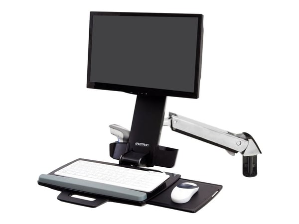 Ergotron StyleView - Monteringssett (håndleddsstøtte, sett for skinnemonteringsbrakett, høydejusteringsbøyle, tastaturbakke med venstre/høyre musba...