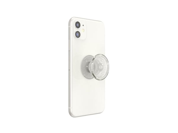 POPSOCKETS Clear Glitter Silver