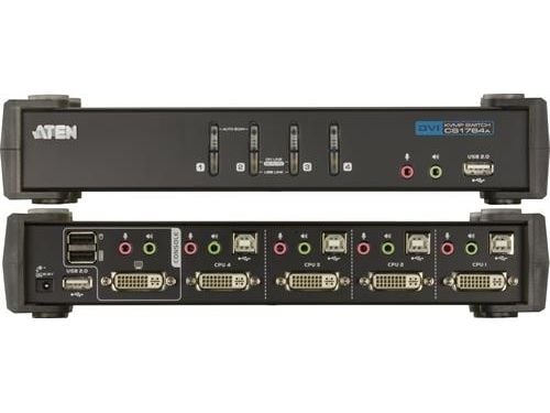 ATEN CubiQ CS1764A - KVM / lydsvitsj - 4 x KVM/lyd - 1 lokalbruker - stasjonær