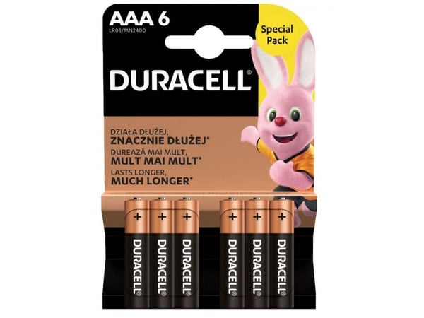 Duracell batteri AAA / R03, 6 stk.