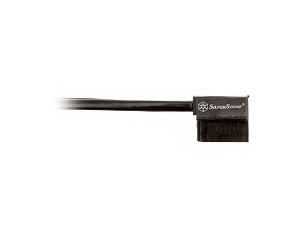 SilverStone CP11 - SATA-kabel - Serial ATA 150/300/600 - SATA (hunn) til SATA (hunn) - 50 cm - 90° kontakt - svart