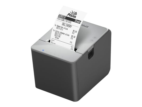 Epson TM L100 (121) - Kvitteringsskriver - termolinje - Rull (8 cm) - 203 x 203 dpi - inntil 170 mm/sek - USB 2.0, USB 2.0 vert, Gigabit LAN, Bluet...