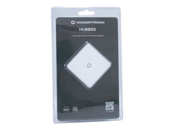 Conceptronic HUBBIES03W - Hub - 4 x SuperSpeed USB 3.0 - stasjonær