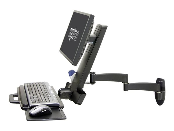 Ergotron 200 Series - Monteringssett (leddarm, tastaturbakke med venstre/høyre musbakke, strekkodeskannerholder) - for LCD-skjerm / PC-utstyr - stå...