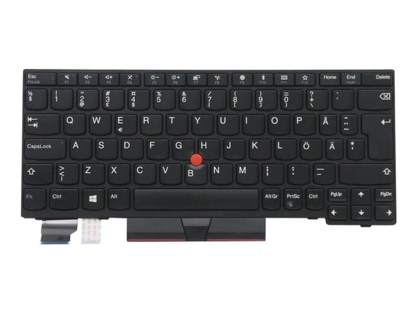 Primax - Erstatningstastatur for bærbar PC - med Trackpoint, UltraNav - QWERTY - Svensk/finsk - svart - FRU - for ThinkPad A285; L13; L13 Yoga; X28...