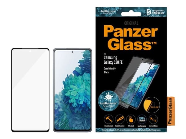 PanzerGlass™ | Case-Friendly - Skærmbeskytter for mobiltelefon - Edge-to-Edge passform - rammefarve sort | Samsung Galaxy S20 FE/S20 FE 5G PanzerGlass™ | Case-Friendly - Skærmbeskytter for mobiltelefon - Edge-to-Edge passform - rammefarve sort | Samsung Galaxy S20 FE/S20 FE 5G