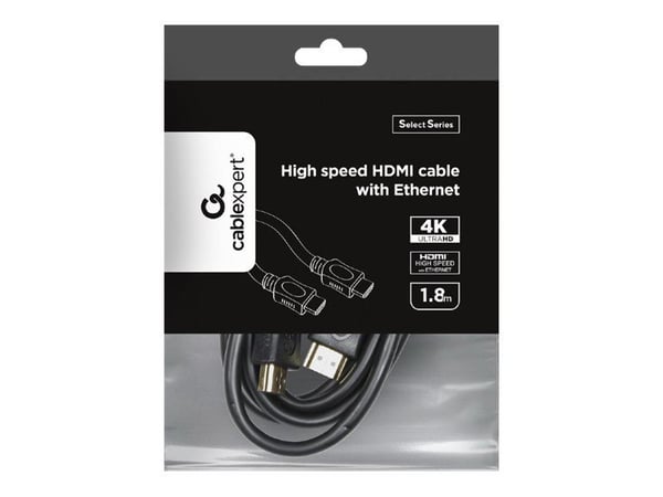 Cablexpert CC-HDMI4L-6 - HDMI-kabel med Ethernet - HDMI hann til HDMI hann - 1.8 m