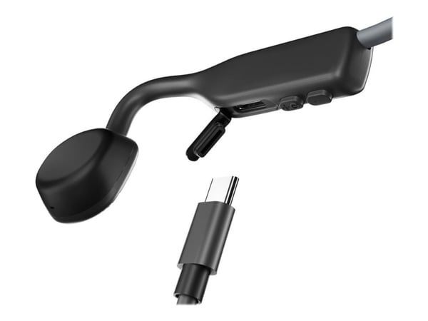 AfterShokz OpenMove - Hörlurar med mikrofon - öppet öra - montering bakom nacken - Bluetooth - trådlös - grå