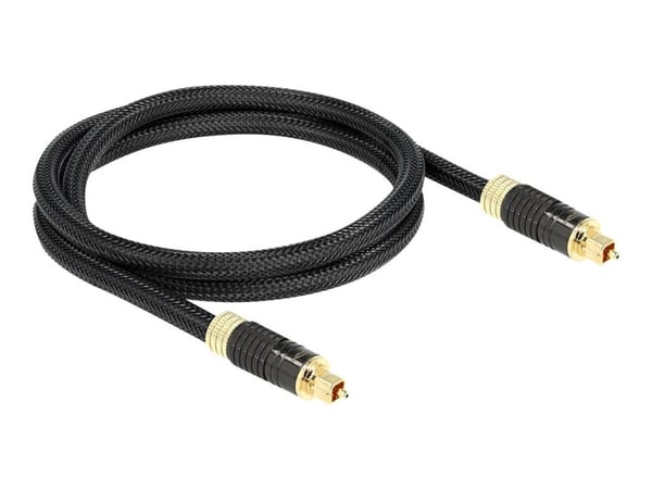 Delock - Digital audiokabel (optisk) - SPDIF - TOSLINK hann til TOSLINK hann - 1 m - fiberoptisk - antrasitt