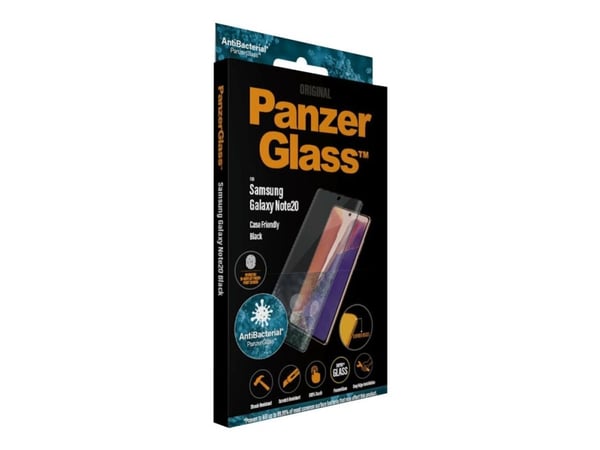 PanzerGlass™ | Case-Friendly - Skærmbeskytter for mobiltelefon - Edge-to-Edge passform - Rammefarve sort | Samsung Galaxy Note20/Note20 5G