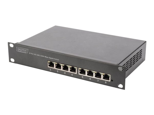 Digitus Network Set - Skåp - med power strip, network switch, patch panel - väggmontering - 9U - 10"