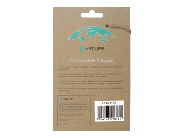 eSTUFF Soft Case - Baksidedeksel for mobiltelefon - UV-belagt termoplast-polyuretan - gjennomsiktig, blank - for Apple iPhone 12, 12 Pro