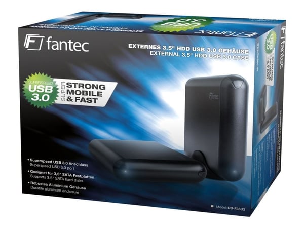 FANTEC DB-F35U3 - Lagringspakke - 3,5" - SATA 6Gb/s - USB 3.0 - svart