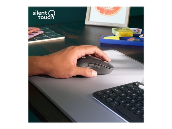 Logitech Signature M650, Vasenkätinen, Optinen, RF Wireless + Bluetooth, 2000 DPI, Grafiitti