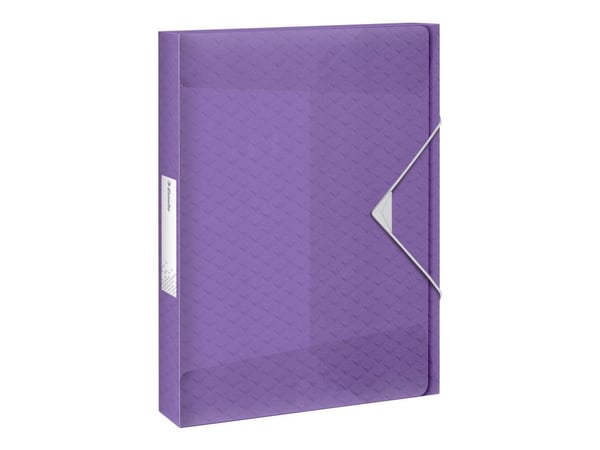 Esselte Colour'Breeze Extra Capacity - Boksfil - bokryggbredde: 40 mm - for A4 (210 x 297 mm) - kapasitet: 350 ark - translucent lavendel