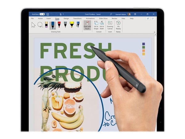 Microsoft Surface Slim Pen 2 - Aktiv stift - 2 knapper - Bluetooth 5.0 - matt svart - kommersiell - for Microsoft Surface Hub 2S, Laptop Studio, Pr...