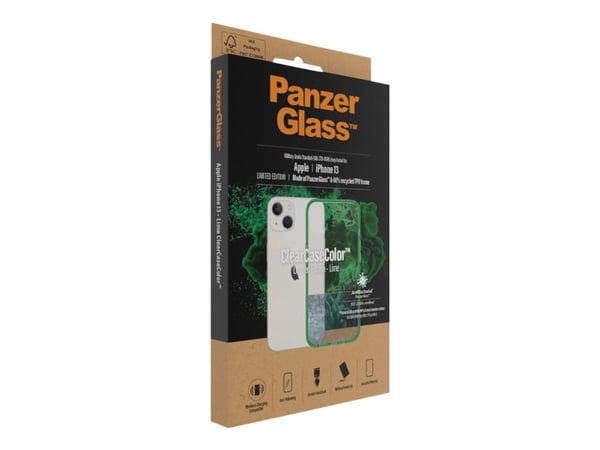 PanzerGlass 0334, Suojus, Apple, Apple - iPhone 13, 15,4 cm (6.06"), Vihreä