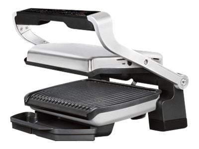 Tefal OptiGrill+ GC706D34 - Grill - elektrisk - 600 kvadratcentimeter - rustfritt stål / svart