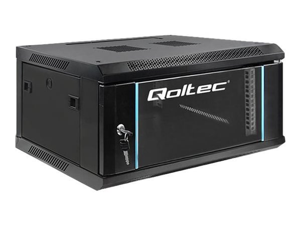 Qoltec - Rack skåp - svart - 4U - 19"