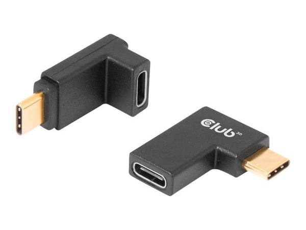Club 3D - USB-C-sovitinsarja - USB 3.2 Gen 2 - 20 V - 5 A - kulma-asennossa, USB Power Delivery (100 W), 4K120 Hz tuki