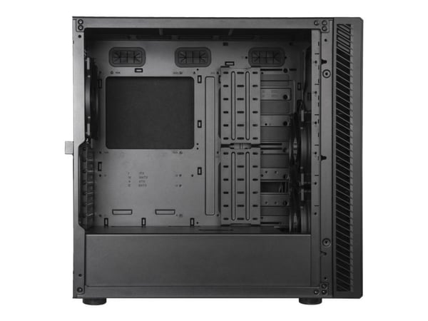 SilverStone Seta Q1 - Mid tower - SSI EEB - ingen strömförsörjning (ATX / PS/2) - svart - USB/ljud