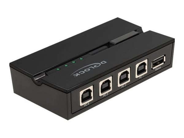 Delock - USB-växel - 4 x USB 2.0 - väggmonterbar, bordsmonterbar