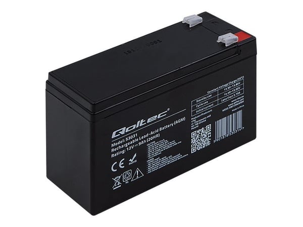 Qoltec - UPS-batteri - 1 x batteri - blysyre - 9 Ah