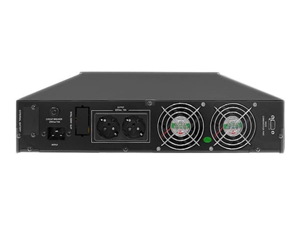 Qoltec - UPS (rackversion) - AC 115-300 V - 1600 Watt - 2000 VA - 7 At - RS-232 - output-stikforbindelser: 2 - lajittelu