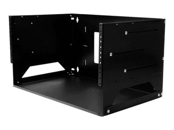 Startech 4U Open Frame Wall Mount Network Rack w/ Built in Shelf - 2-Post Adjustable Depth (12" to 18") Equipment Rack - 75.2lbs (WALLSHELF4U) - St...
