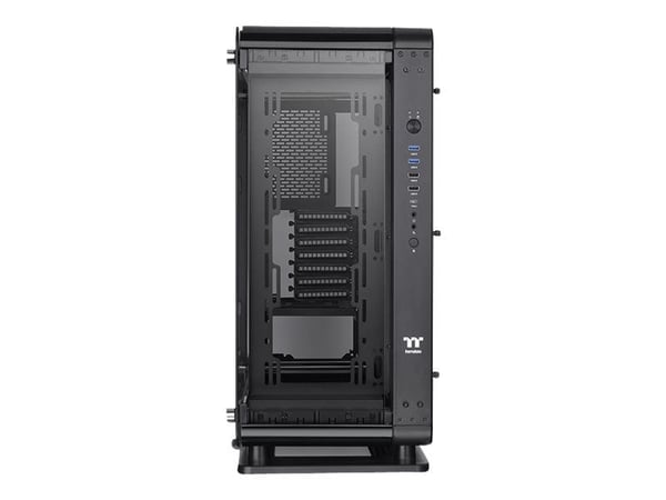 Thermaltake Core P6 TG - Mid tower - SSI CEB - genomskinlig sidopanel (härdat glas) - ingen strömförsörjning (PS/2) - svart - USB/ljud